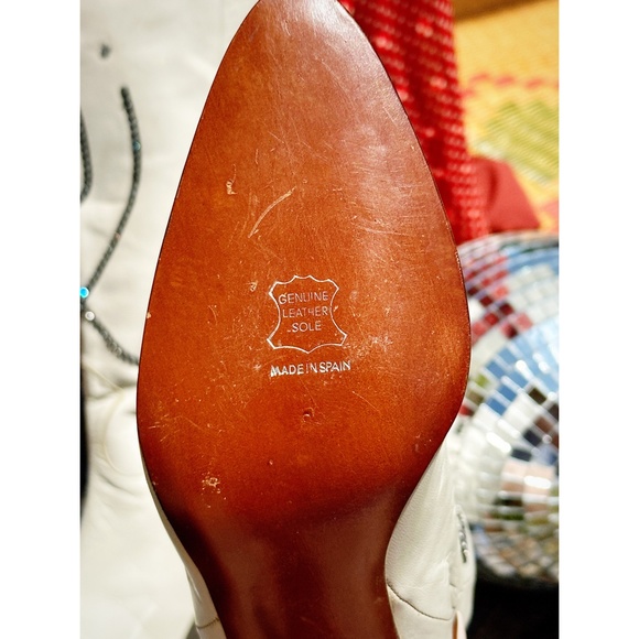 VTG Roberto Gil Leather Rhinestone Boots 9M - Picture 2 of 6